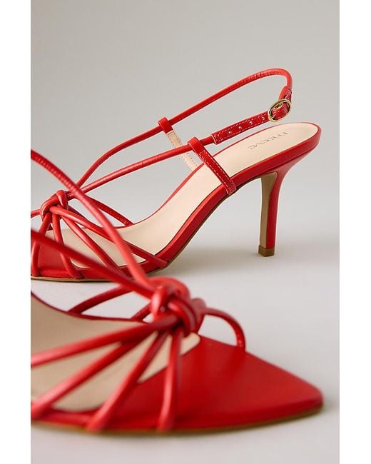 Maeve Red Pointed Toe Strappy Heels