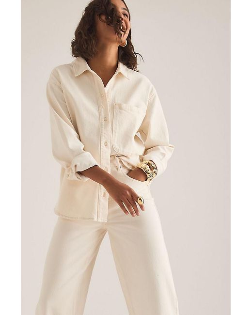 SELECTED Natural Ebba High-Rise Barrel Jeans