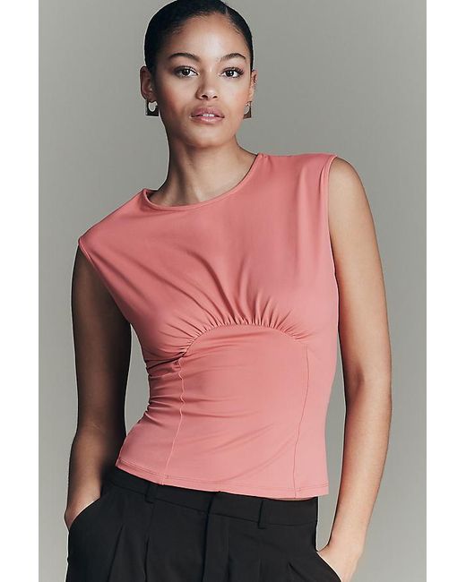 Maeve Pink Shirred Corset Top