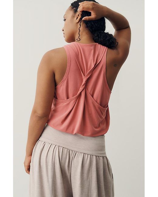 Daily Practice Red Bubble Twist Tank Top
