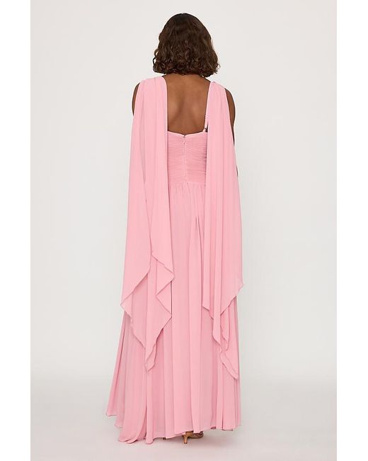 Mare Mare Pink Waisted Drape Maxi Dress