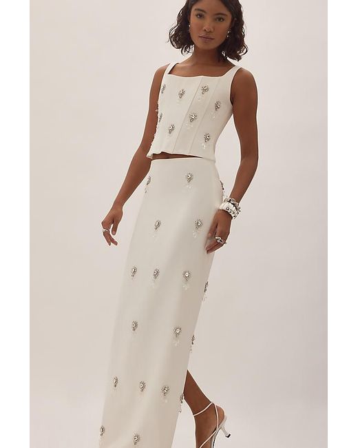 Odd Muse Natural Crystal Maxi Skirt