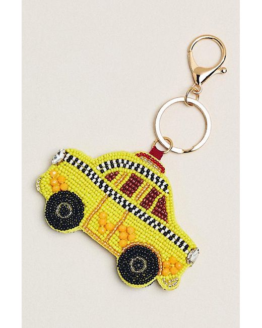 By Anthropologie Red City Collection Beaded Bag Charm