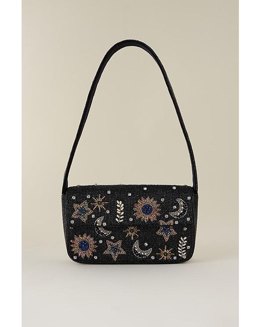 By Anthropologie Black The Fiona Beaded Bag: Celestial Edition