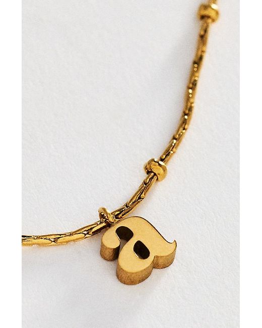 By Anthropologie Metallic Water-Resistant Initial Pendant Necklace