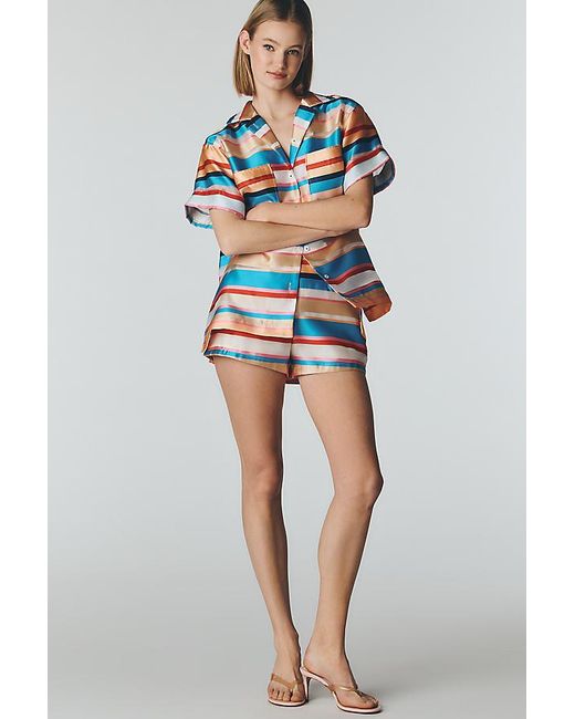 Maeve Multicolor Oversized Stripe Shirt