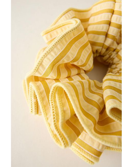Anthropologie Metallic Stripe Oversized Scrunchie