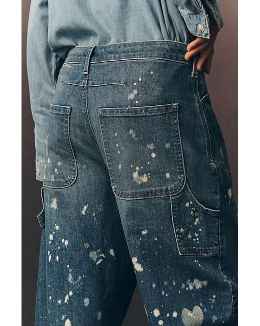 Pilcro Blue The Kayden Heart Barrel Carpenter Jeans By