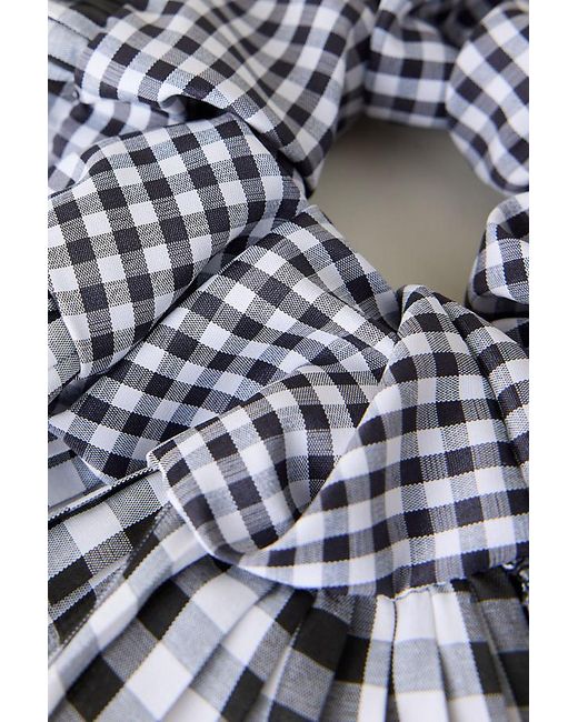 Anthropologie Black Gingham Hair Scrunchie