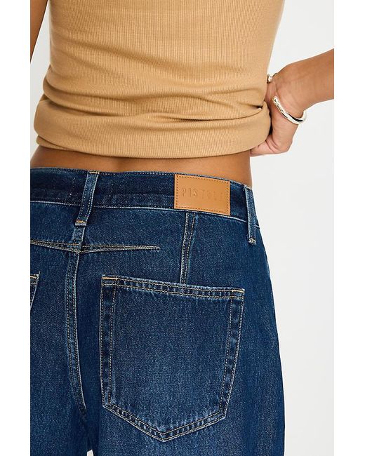 Pistola Blue Sacha High-Rise Barrel-Leg Jeans