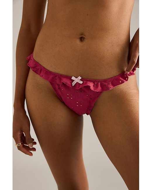 Wild Lovers Red Ruffle Thongs, 3 Pack