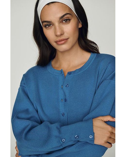 Daily Practice Blue Everyday Crew-Neck Cardigan