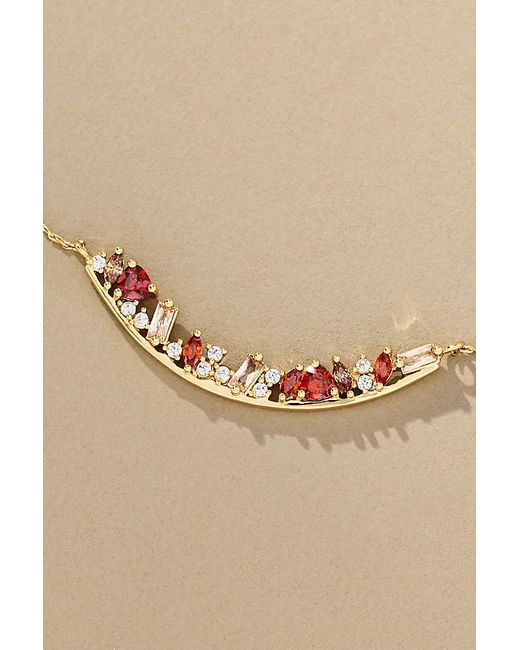 By Anthropologie Natural Birthstone Bar Necklace