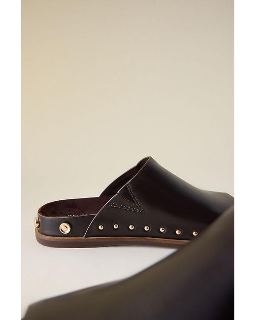 Kelsi Dagger Brooklyn Black Squish Stud Leather Slide Sandals