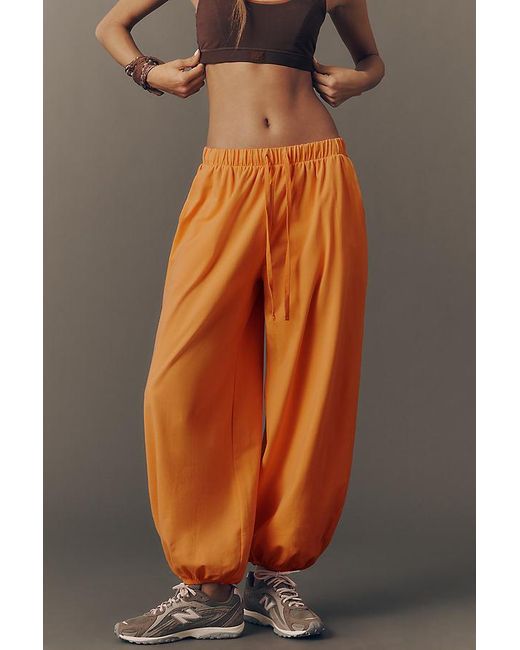 Daily Practice Orange Knit Balloon Trousers