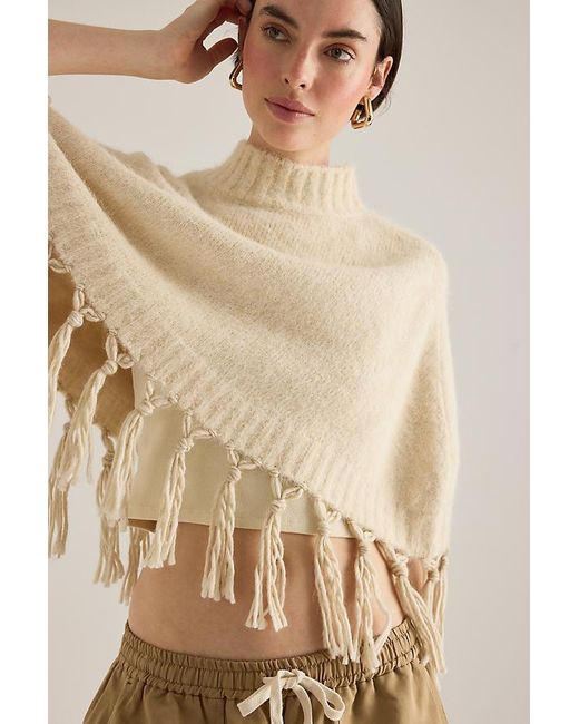 Mare Mare Natural Fringed Poncho