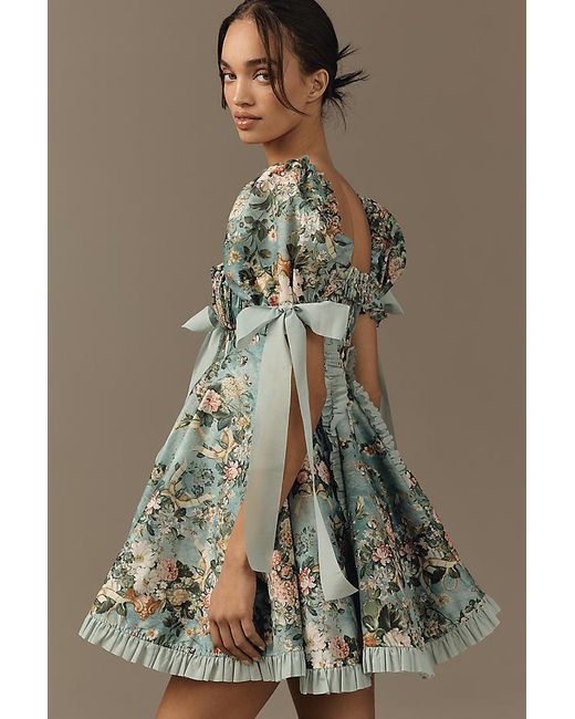 Selkie The Tulum Bow Mini Dress in Green | Lyst UK Selkie The Tulum Bow Mini Dress in Green | Lyst UK