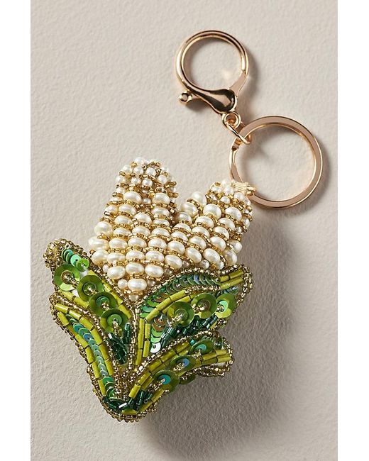 By Anthropologie Black Beaded Vegetable Bag Charm