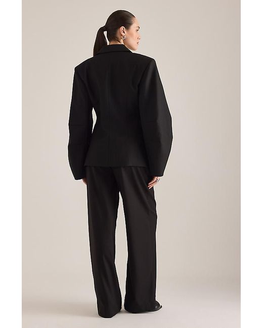 Gestuz Black Paula Wide-Leg Trousers