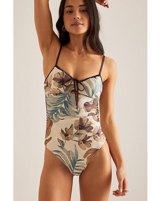 Peony Brown Solstice One-Piece Swimsuit