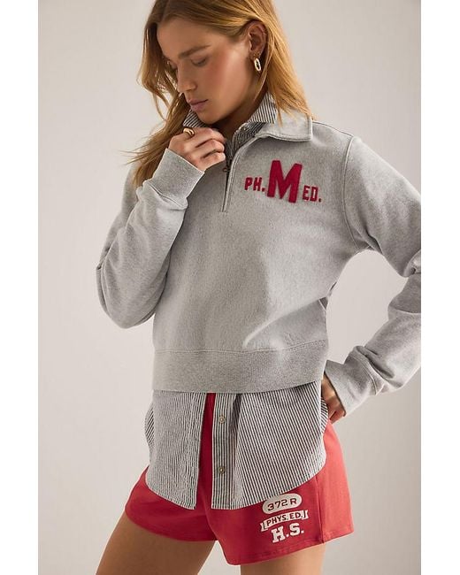 Champion Gray Half-Zip Sweatshirt