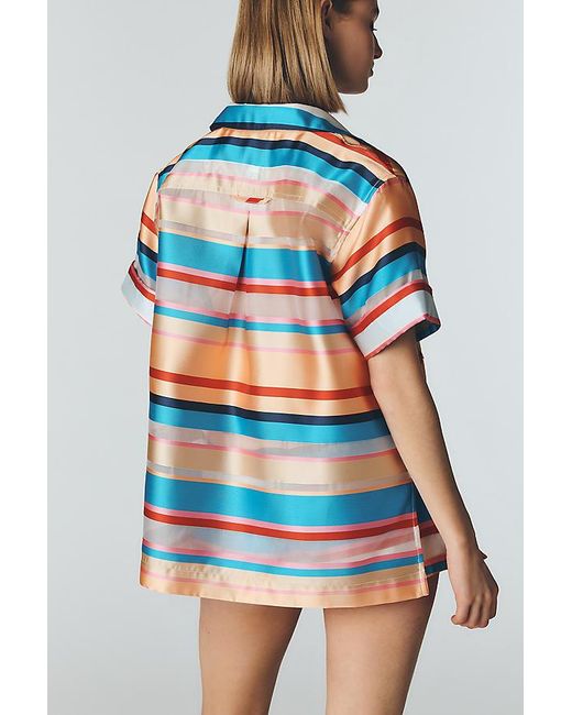Maeve Multicolor Oversized Stripe Shirt
