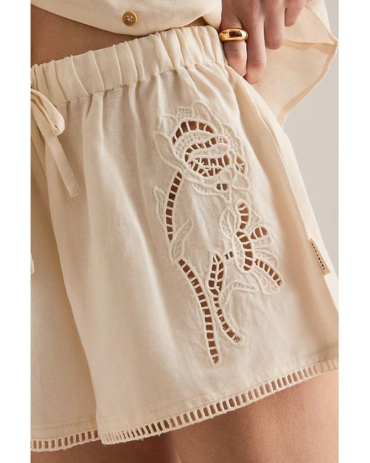 Sea Level Natural Summerland Cutwork Shorts