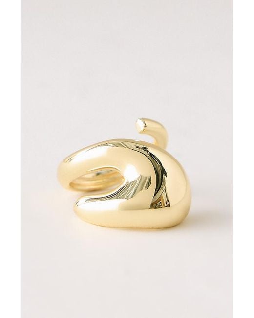By Anthropologie Metallic Plated Chunky Wrap Ring
