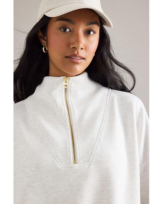 Varley White Hawley Half-Zip Sweatshirt