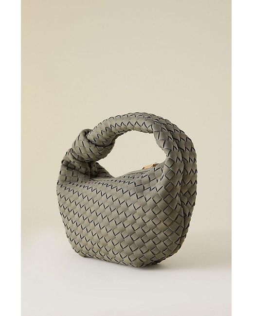 Melie Bianco Brown Larissa Woven Faux-Leather Shoulder Bag