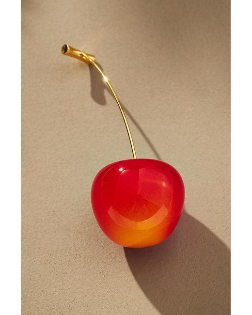 By Anthropologie Orange Cherry Drop Earrings