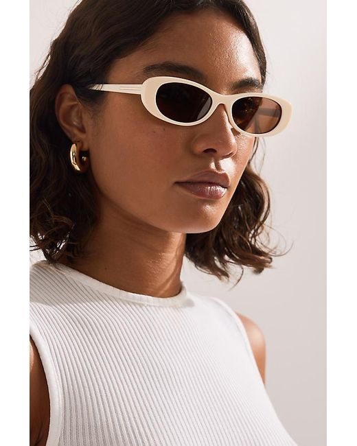 By Anthropologie Natural Slim Oval Sunglasses