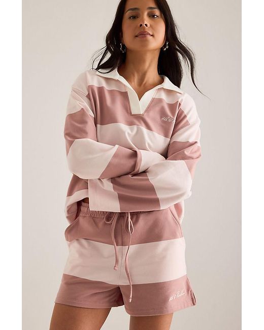 4th & Reckless Pink Hailey Rugby Top