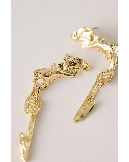 By Anthropologie Natural Mottled Drop Earrings