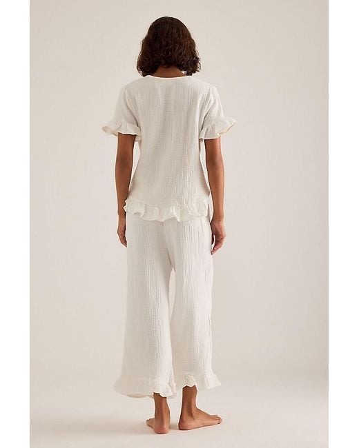 Meeka Natural Remi Frill Pyjama Bottoms