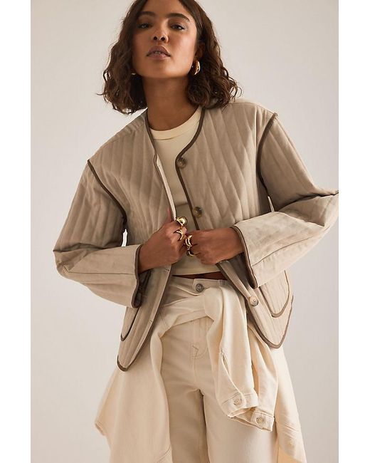 SELECTED Brown Malina Quilted Jacket