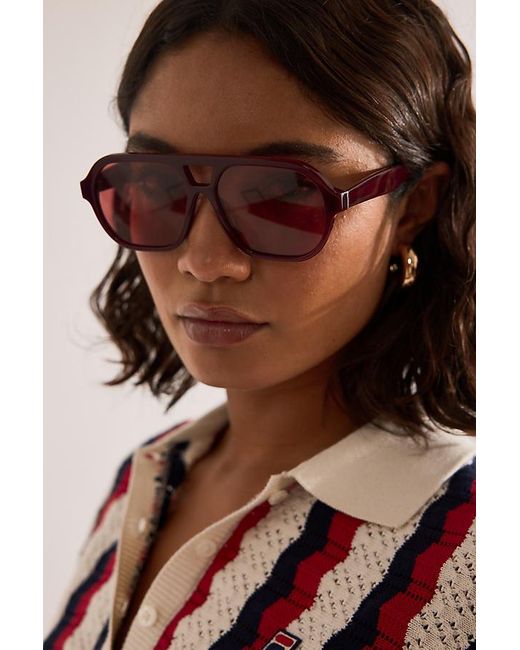 By Anthropologie Pink Classic Aviator Sunglasses