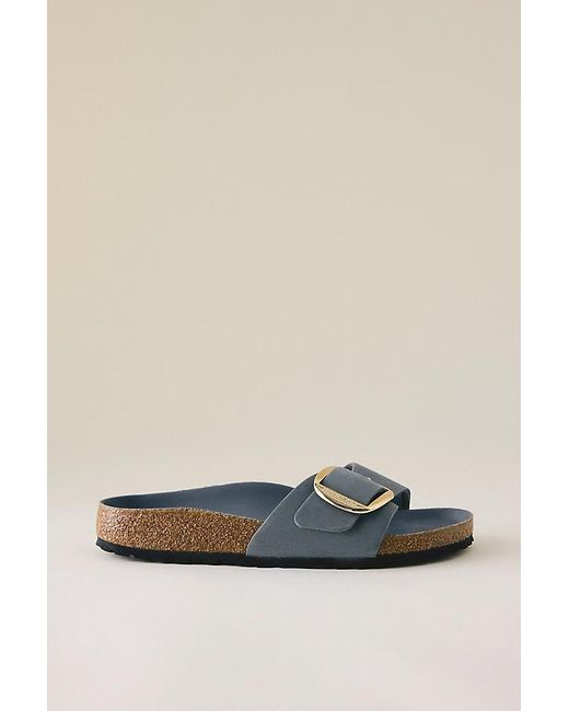 Birkenstock Blue Madrid Big Buckle Oiled Leather Sandals