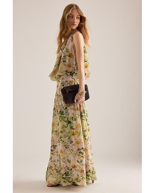 By Anthropologie Natural Fifi Floral Halter Swing Top