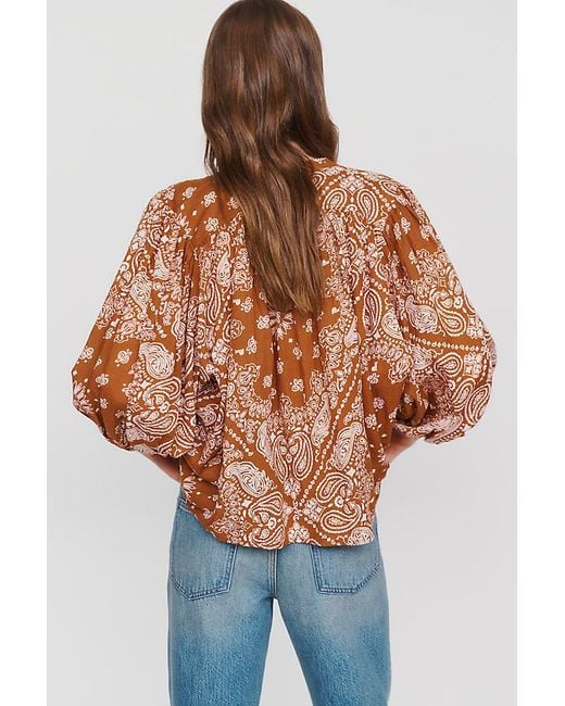 Pilcro Multicolor Printed Cotton Blouse