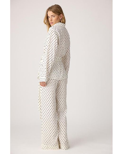 It's 9pm Natural Rizzo Polka Dot Suit Long Pyjama Set