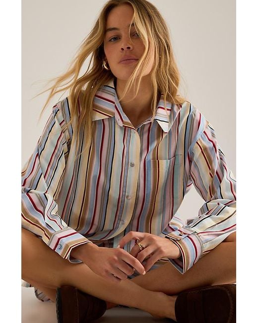 It's 9pm Multicolor Jessie Organic Cotton Shirt & Shorts Pyjama Set