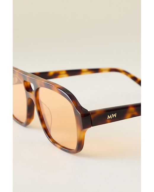 Messyweekend Natural Burt Aviator Sunglasses
