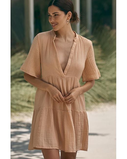 By Anthropologie The Kallie Flowy Mini Tunic Dress in Green | Lyst UK By Anthropologie The Kallie Flowy Mini Tunic Dress in Green | Lyst UK