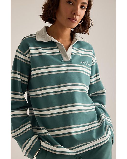 4th & Reckless Green Darcy Rugby Top