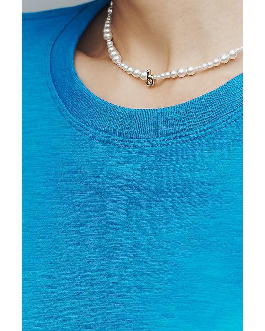 Maeve Blue The Corey Short-Sleeve Boxy T-Shirt By