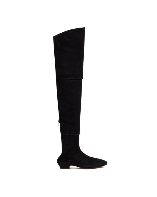 Awar Stivali Al Ginocchio Neri di The Row in Black
