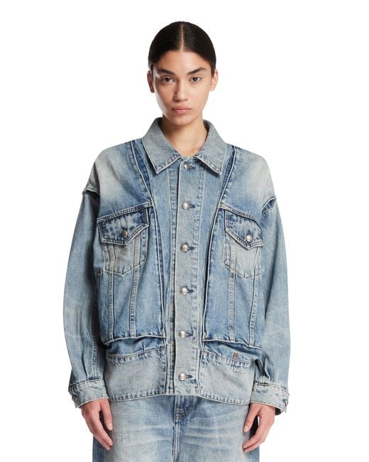 R13 Blue Washed Denim Jacket