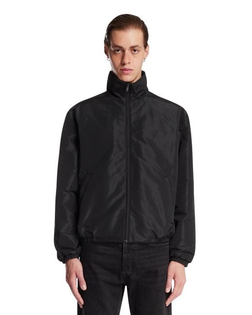 Saint Laurent Black Cassandre Windbreaker Jacket for men