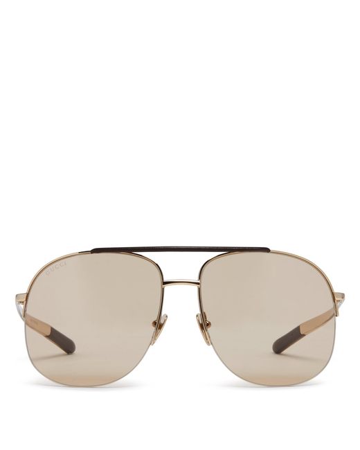Gucci Natural Navigator Sunglasses